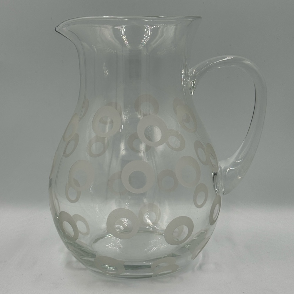 Mikasa Bubbly Belly Clear Glass Pitcher